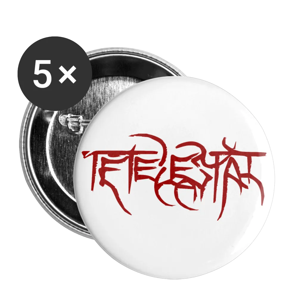 Tetelestai Red Letter Buttons large 2.2'' (5-pack)