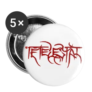 Tetelestai Red Letter Buttons large 2.2'' (5-pack)