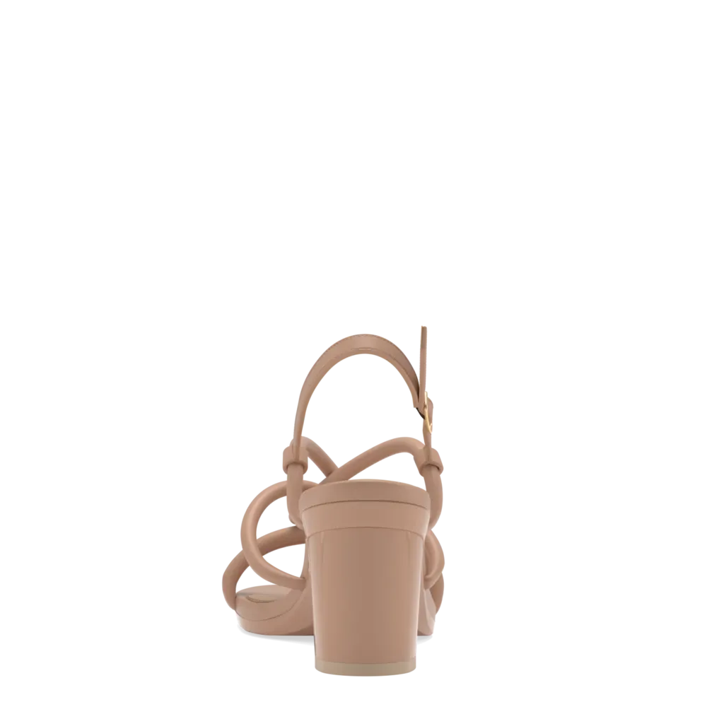 The Capri - Latte Vegan Leather 3 Block