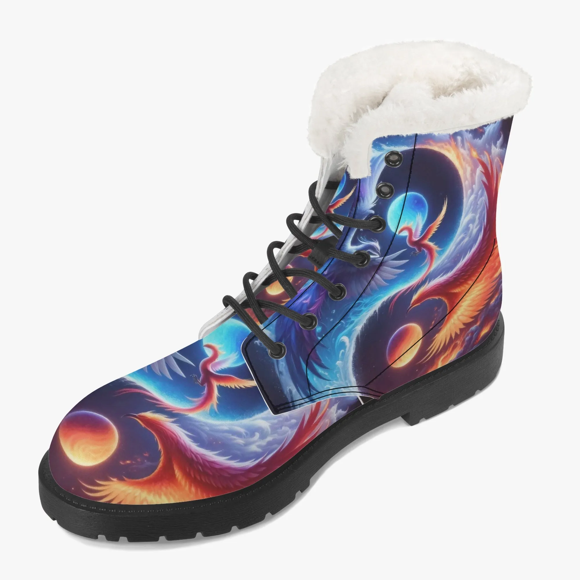 The Phoenix Faux Fur Leather Boots