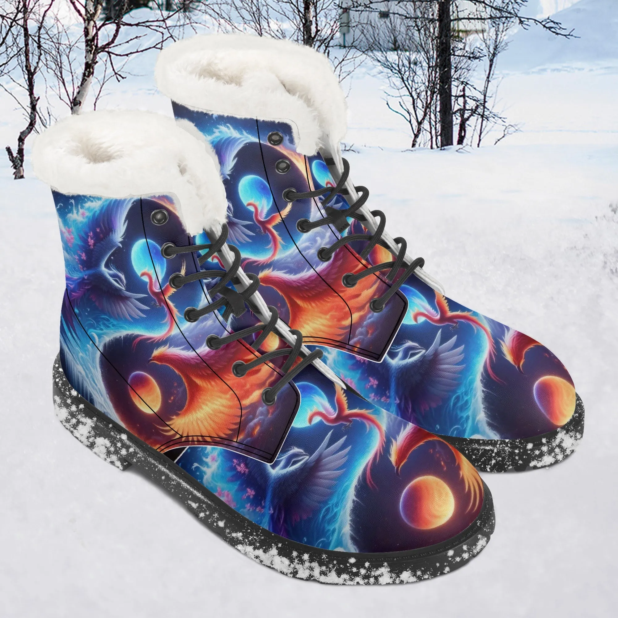 The Phoenix Faux Fur Leather Boots
