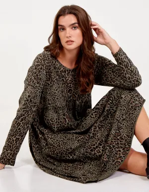 Tiered Oversized Tunic Dress