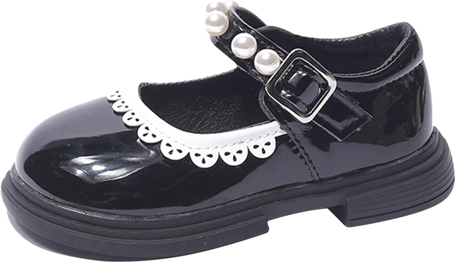 Toddler Baby Girls Dress Shoes Wedding Party School Ankle Strap Ballet Flats Shoes Little Girls Flower Girl Shoes