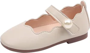 Toddler Flower Girls Dress Shoes, Mary Jane Ballet Flats for Party School Wedding Low Heels Baby Dress Shoes Girl