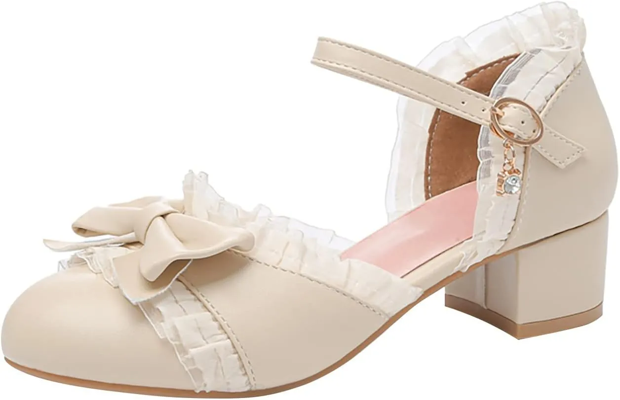 Toddler Girls Bow Tie Dress Shoes Heels Flower Girl Wedding High School Prom Shoes Ankle Beach Sandals Toddler