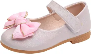 Toddler Girls Dress Shoes Flower Girl Little Kids Mary Jane Ballet Flats Bows Wedding Party Girl Mary Jane Shoes