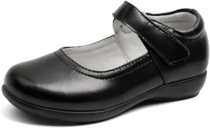 Toddler Girls Dress Shoes Little Girls School Mary Jane Flat for Girls Thick Non-Slip Sole Faux Leather Shoes Loafers