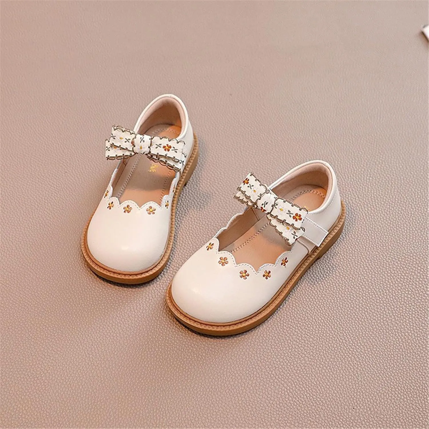 Toddler Little Kid Girl's Dress Mary Jane Ballet Flats Bow Flower Girl School Wedding Party Ballerina Flat Shoes