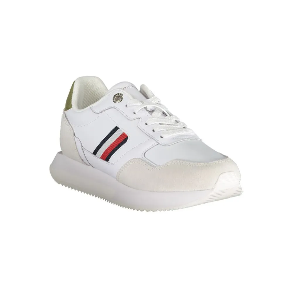 Tommy Hilfiger Witte Leren Dames Sneakers voor Stijl