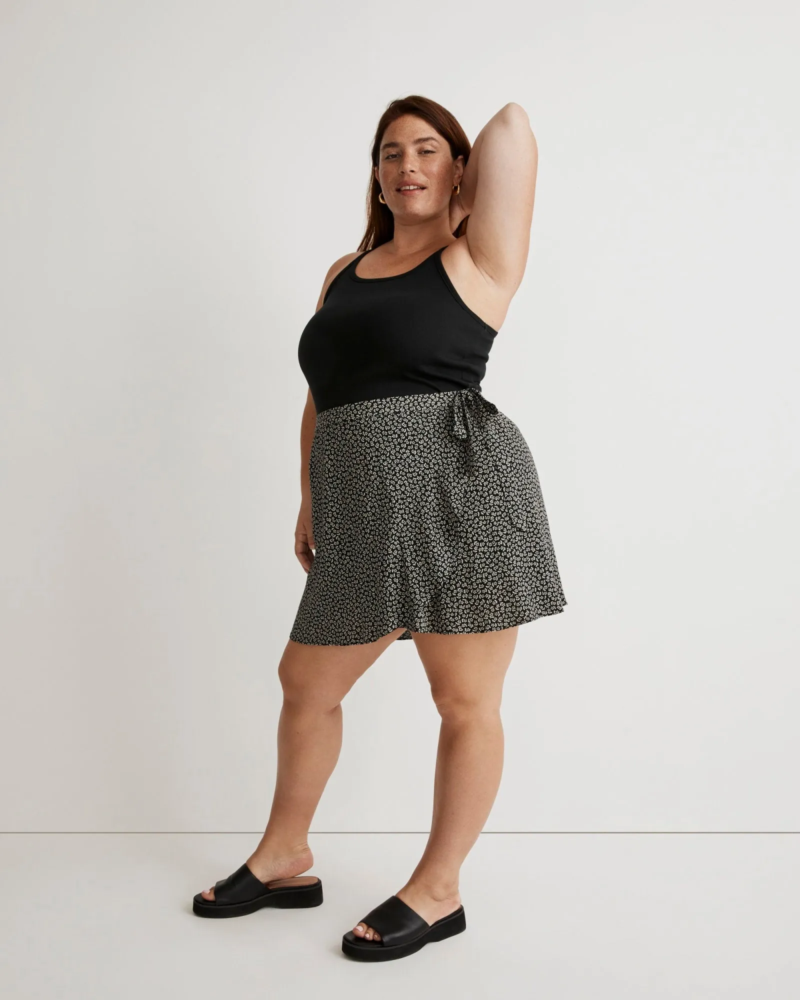 True Wrap Mini Skirt | True Black
