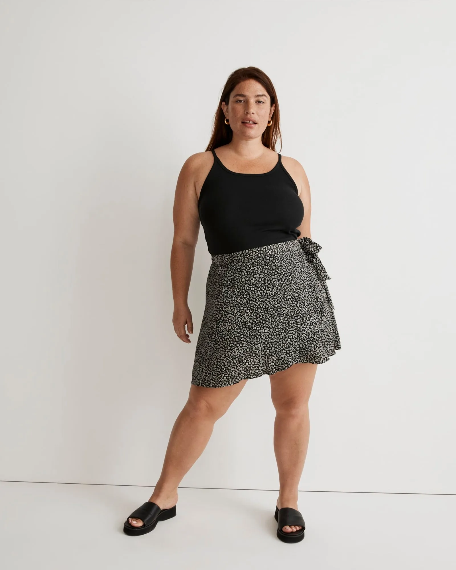 True Wrap Mini Skirt | True Black