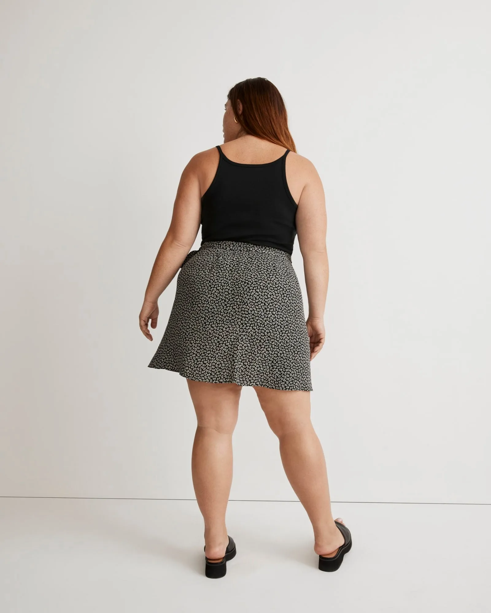True Wrap Mini Skirt | True Black