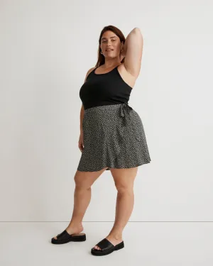 True Wrap Mini Skirt | True Black