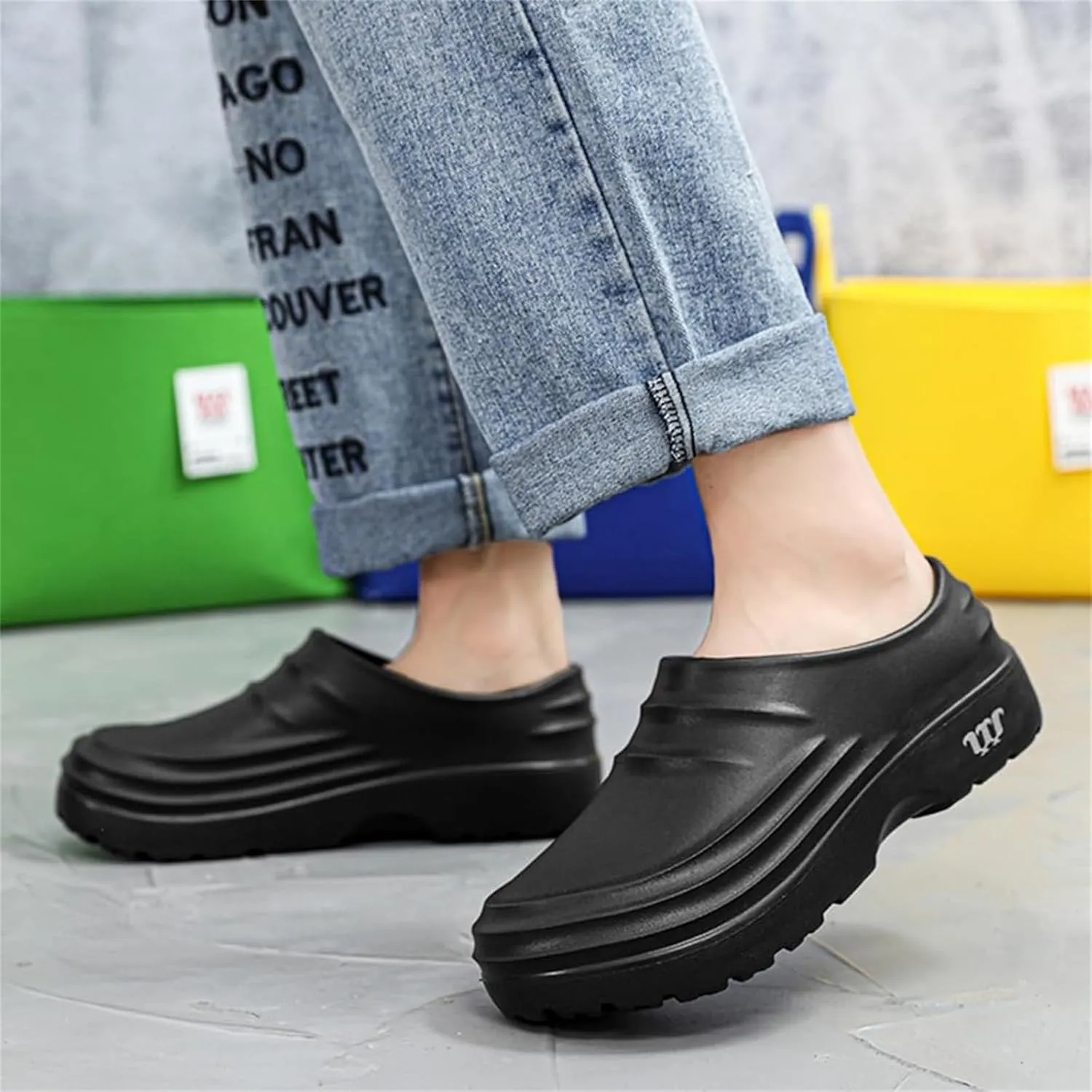 Unisex Armadillo Chef Clogs Wide Toe Box Non-Slip Oil Resistant Slippers,Lightweight Water Resistant Comfy Clogs,Breathable Kitchen Work Shoes Outdoor Quick Dry Soft Nurse Shoes with Arch Support