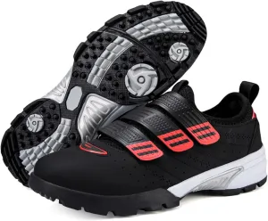 Unisex Golf Shoes for Men Womens Comfy Spikeless Walking Fitness Sneakers Outdoor Mens Golf Trainers Waterproof Golf Footwear (Color : D, Size : 11 Women/9.5 Men)