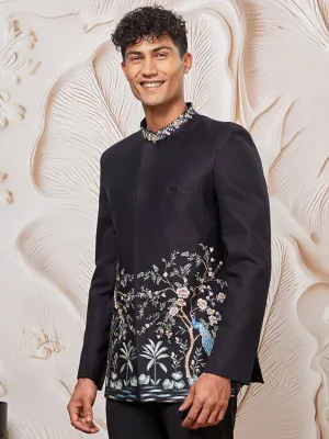 VASTRAMAY Men's - Satin Silk Jodhpuri