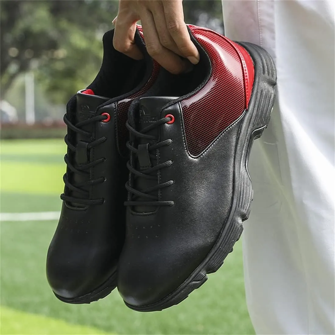 VEACAM Golf Shoes for Men, 7 Spikes Golf Sneakers Walking Footwears Outdoor Waterproof Golf Training Shoe
