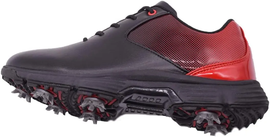 VEACAM Golf Shoes for Men, 7 Spikes Golf Sneakers Walking Footwears Outdoor Waterproof Golf Training Shoe