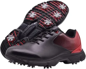 VEACAM Golf Shoes for Men, 7 Spikes Golf Sneakers Walking Footwears Outdoor Waterproof Golf Training Shoe
