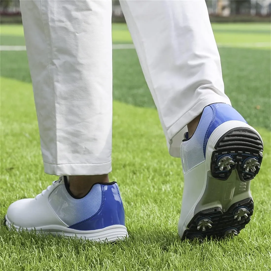VEACAM Golf Shoes for Men, 7 Spikes Golf Sneakers Walking Footwears Outdoor Waterproof Golf Training Shoe