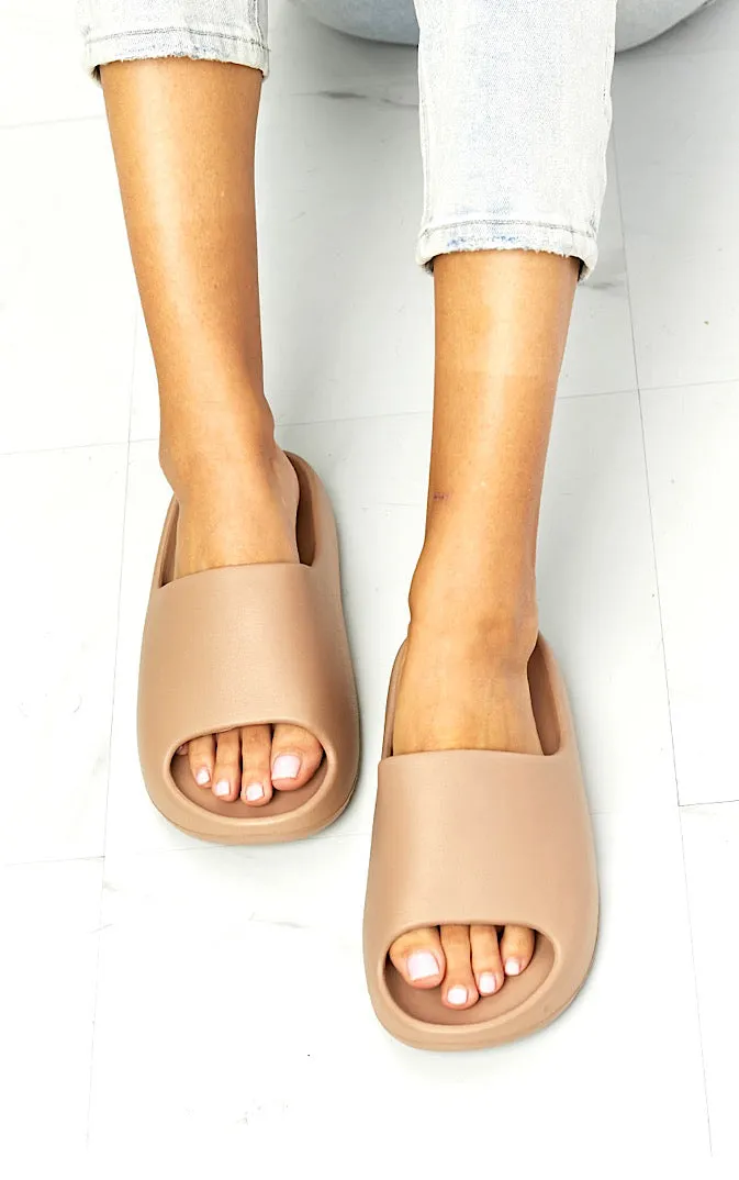Walk This Way Tan Slides