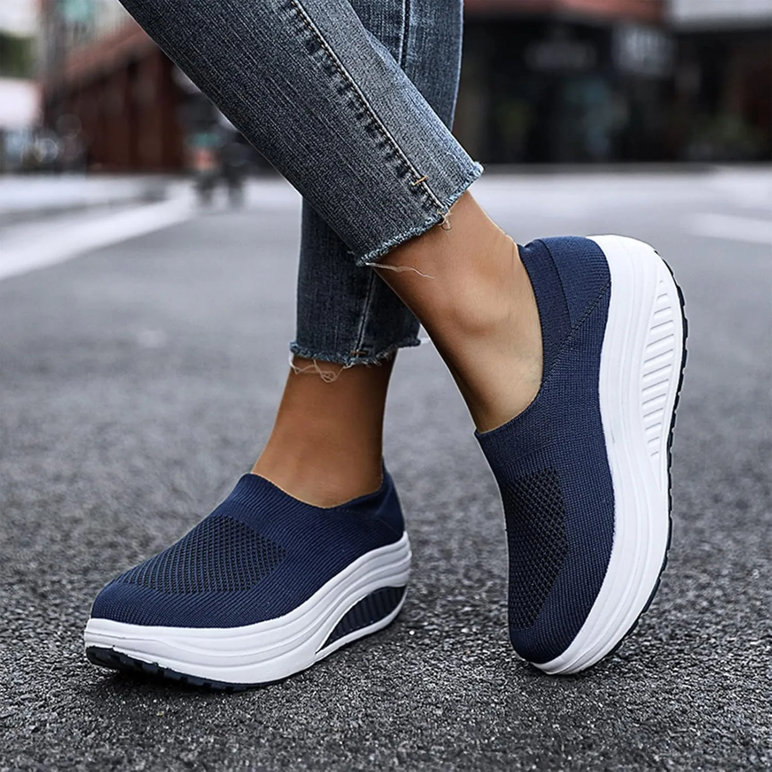 Walking Sneakers for Women Fashion Lightweight Breathable Sneakers Memory Foam Athletic Shoes for Running Workout
