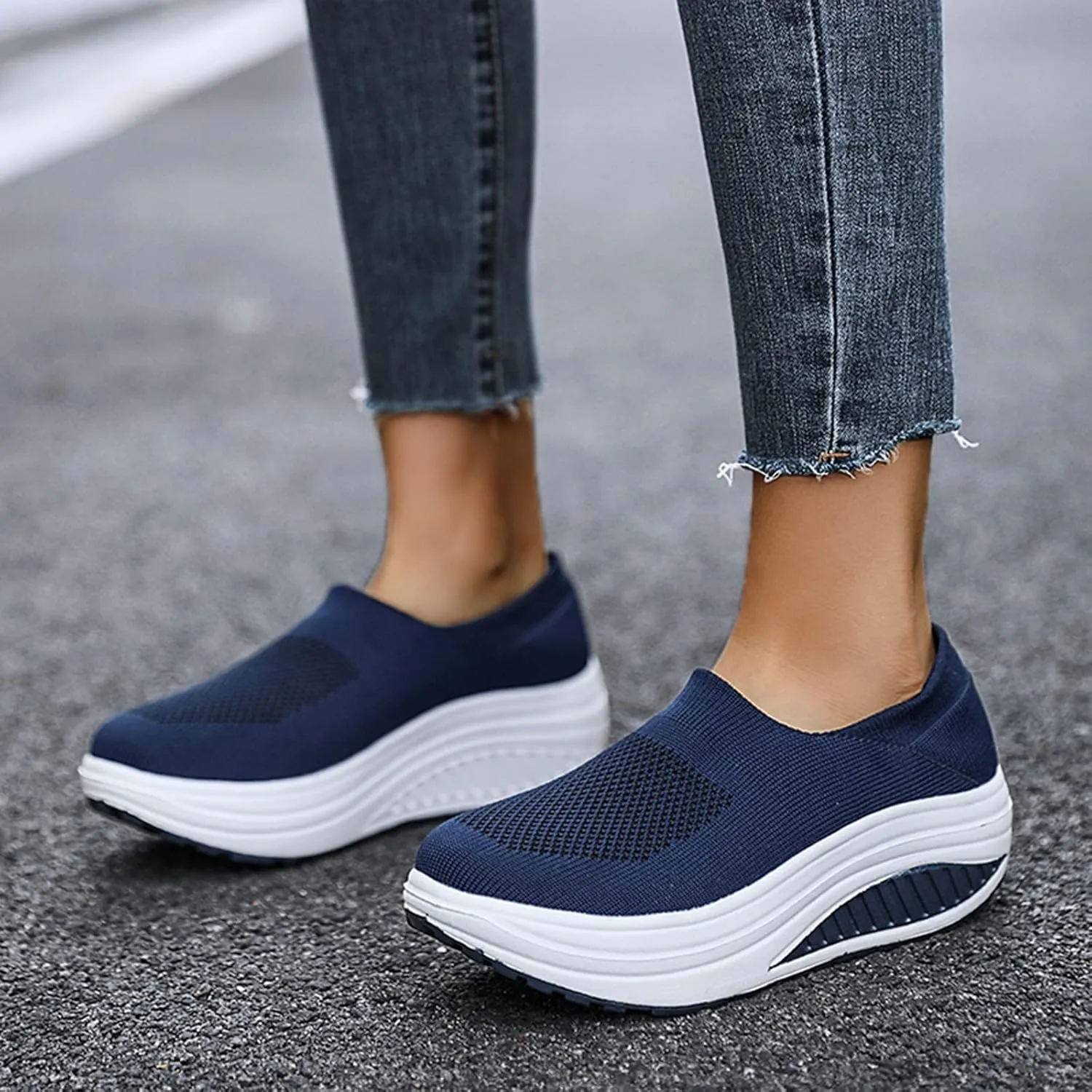 Walking Sneakers for Women Fashion Lightweight Breathable Sneakers Memory Foam Athletic Shoes for Running Workout