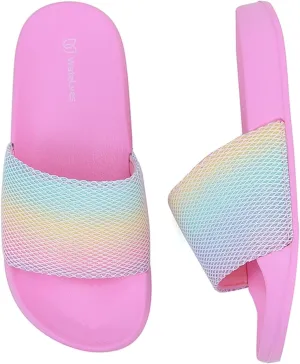 WateLves Girls & Boys Slide Sandals Kids Summer Slippers Slip On for Outdoor Beach Pool Shower (Little Kid/Big Kid)
