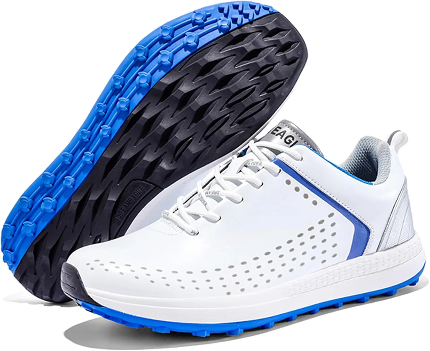 Waterproof Golf Shoes for Mens Fashion Spikeless Outdoor Golf Sport Sneakers Water-Resistant Non-Slip Trainers Golfing