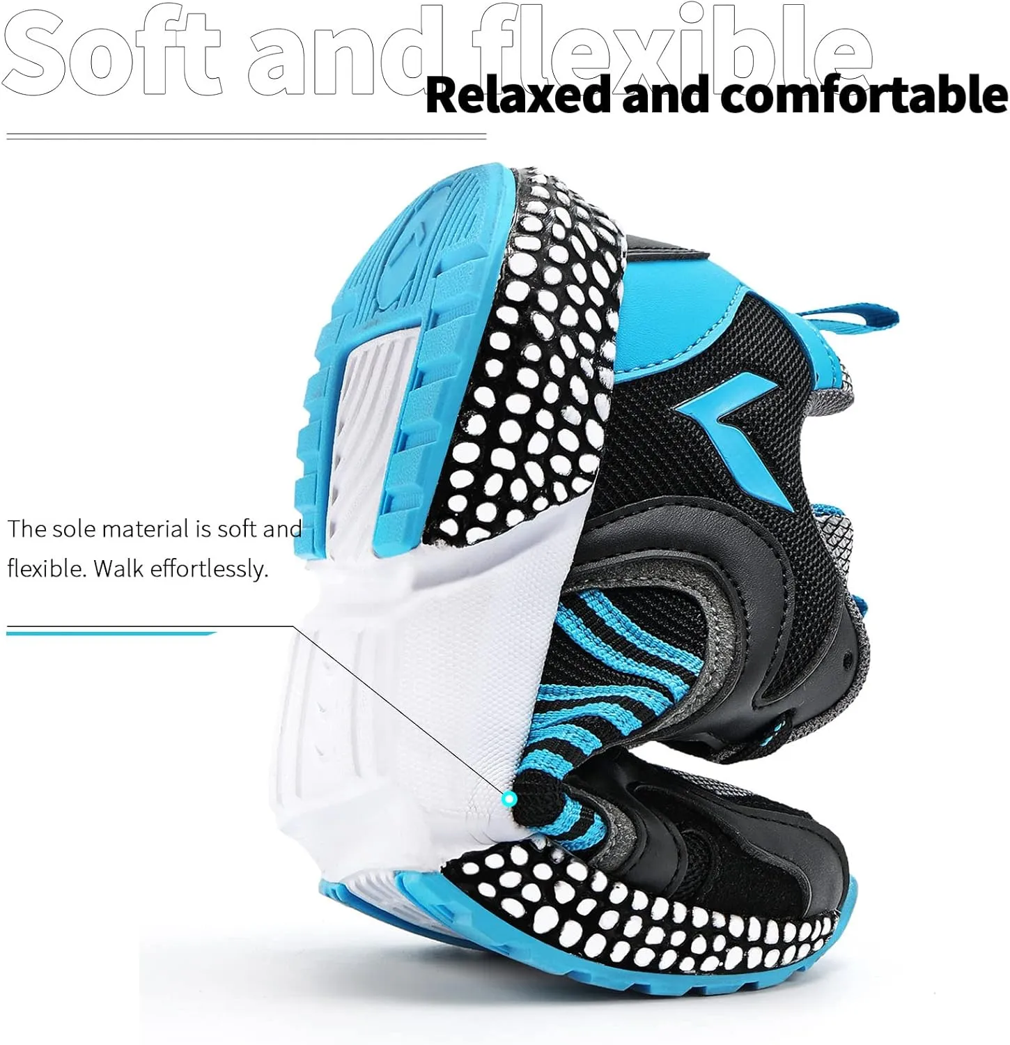 WETIKE Boy's Shoes Mesh Slip on Lightweight Running Sneakers