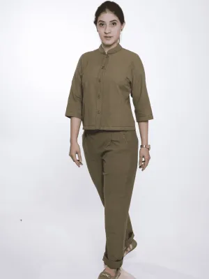 Women Co-Ord Set - Olive Green