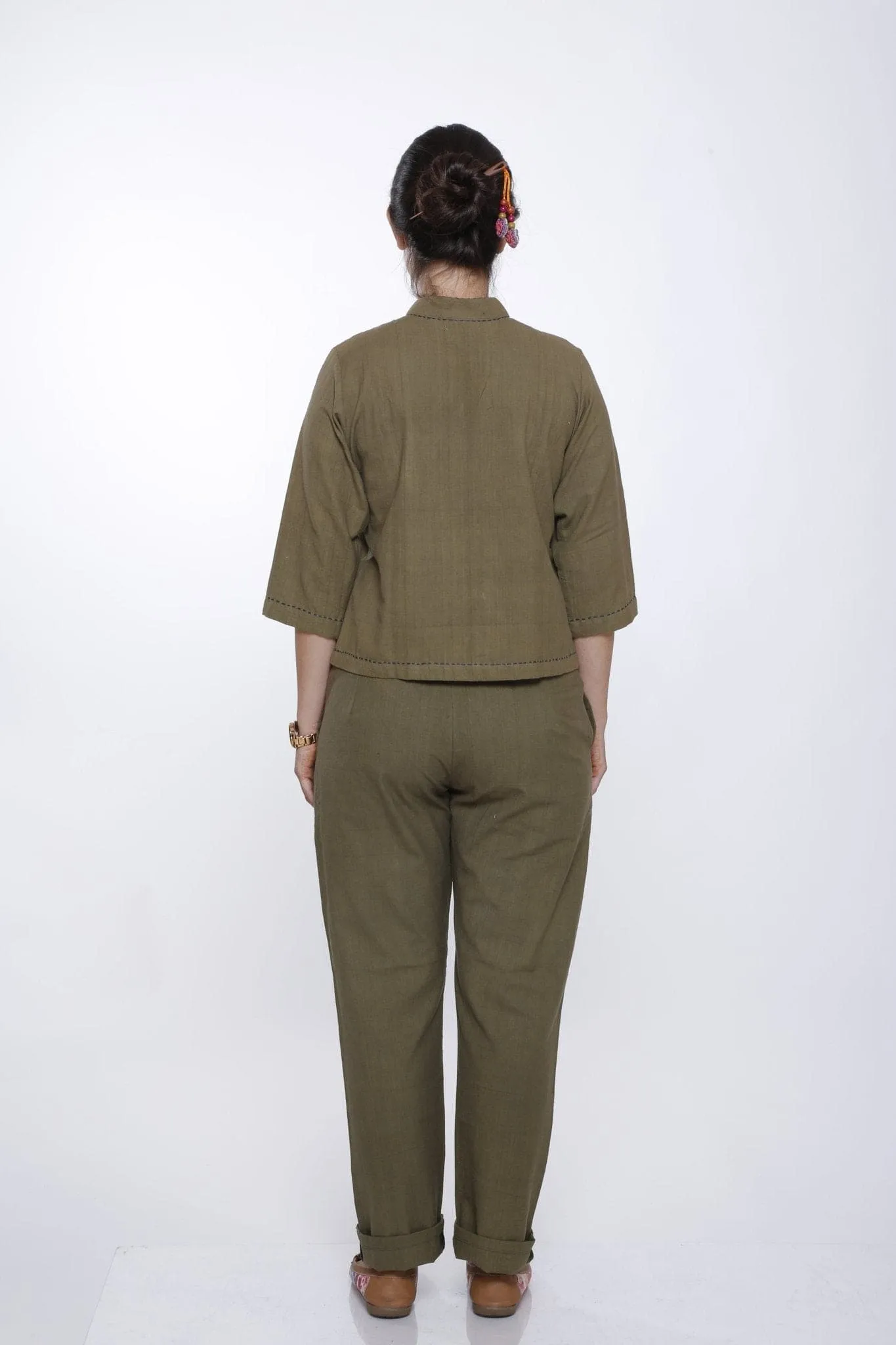 Women Co-Ord Set - Olive Green