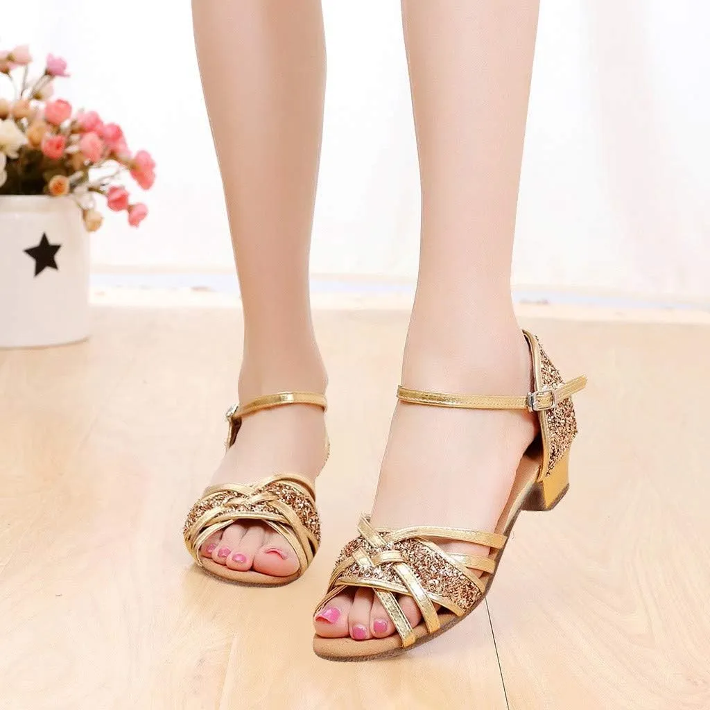 Women Fashion Dancing Prom Ballroom Latin Dance Shoes Sandals Flip Flops That Fold Shoes