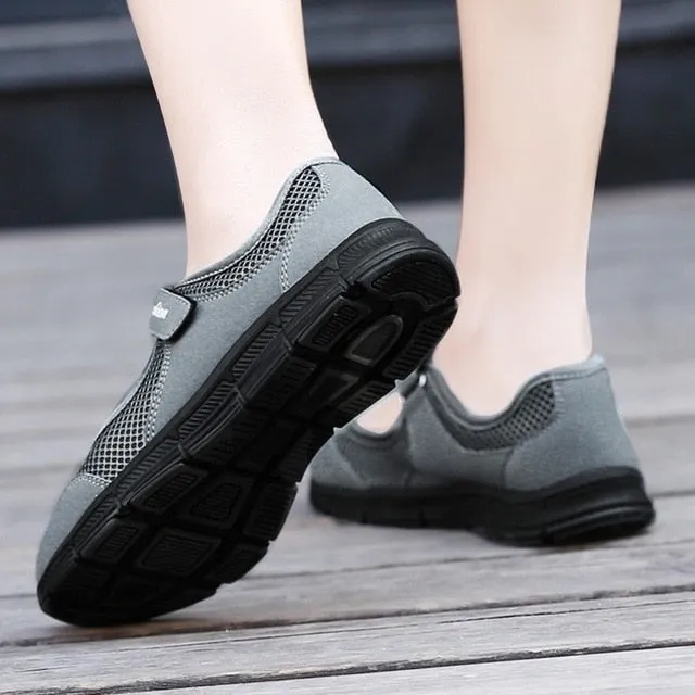 Womens Fashion Casual Running Shoes Women Sneakers Weave Mesh Fabric Comfortable Flats Shoes