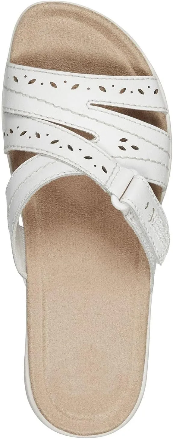 Womens Flat Sandals Summer Arch Support Orthopedic Sandals Comfort Plantar Fasciitis Soft Cushion Slippers With Adjustable Straps Breathable Slip on Slippers