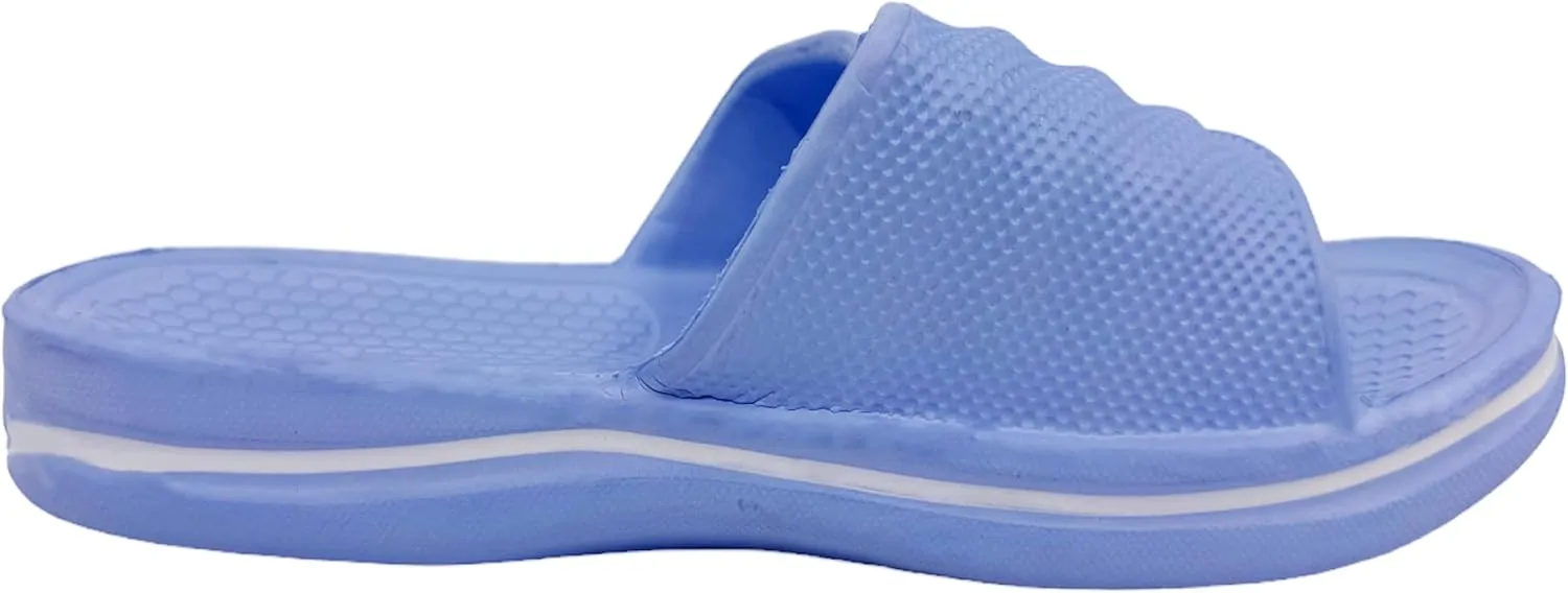 Women's Light Weight Slide Sandals | Beach Flip Flops Water Shoe with Open Toe, Great for Showers, House Slipper, Dorms & Outdoor Use