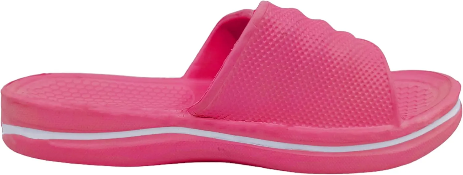 Women's Light Weight Slide Sandals | Beach Flip Flops Water Shoe with Open Toe, Great for Showers, House Slipper, Dorms & Outdoor Use