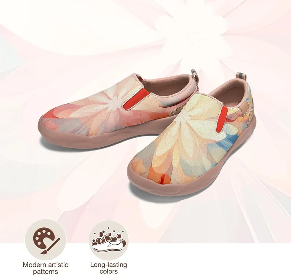 Women's Painted Travel Loafers - Fashion Slip On Sneaker Casual Comfortable Walking Lightweight Nurse Shoes