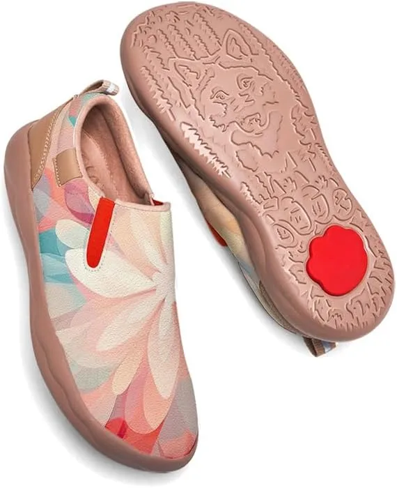 Women's Painted Travel Loafers - Fashion Slip On Sneaker Casual Comfortable Walking Lightweight Nurse Shoes