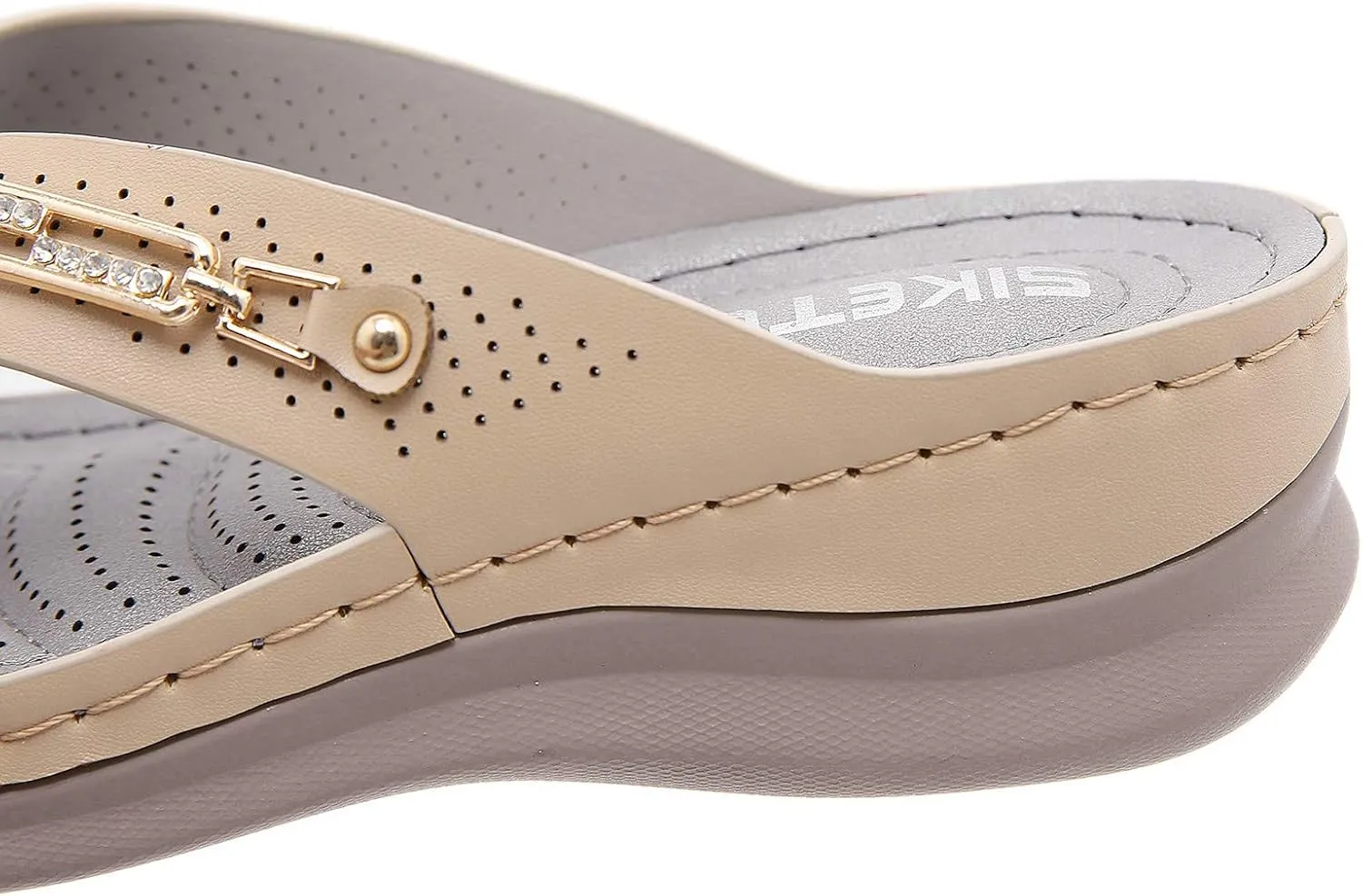 Womens Sandals with Arch Support Hiking Flip Flops Beach Slides Short Wedge Sandals Closed Toe Arch Support Wedge Sandals for Women Comfortable Platform Women Orthopedic Sandals