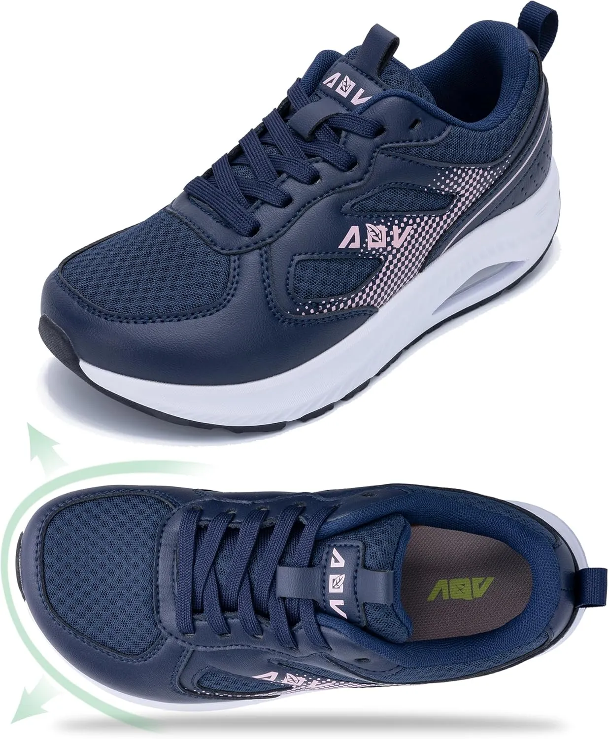Women's Wide Toe Box Walking Shoes with Arch Support Wide Air Tennis Sneakers Orthotic Plantar Fasciitis Shoes