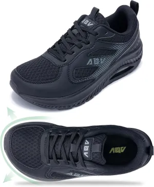 Women's Wide Toe Box Walking Shoes with Arch Support Wide Air Tennis Sneakers Orthotic Plantar Fasciitis Shoes