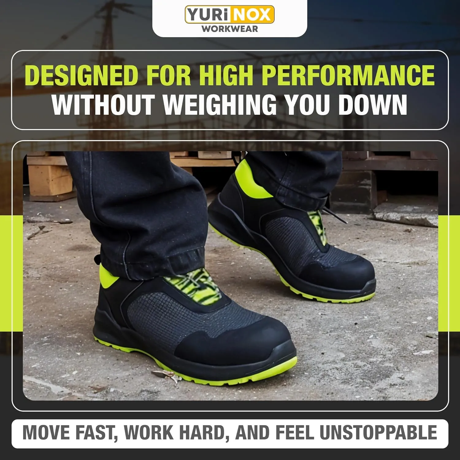 Work Boots for Men  Composite Toe Safety Shoes, Lightweight & Comfortable, Puncture-Proof Kevlar Sole, Water-Resistant, Durable Construction Work Shoes for Men