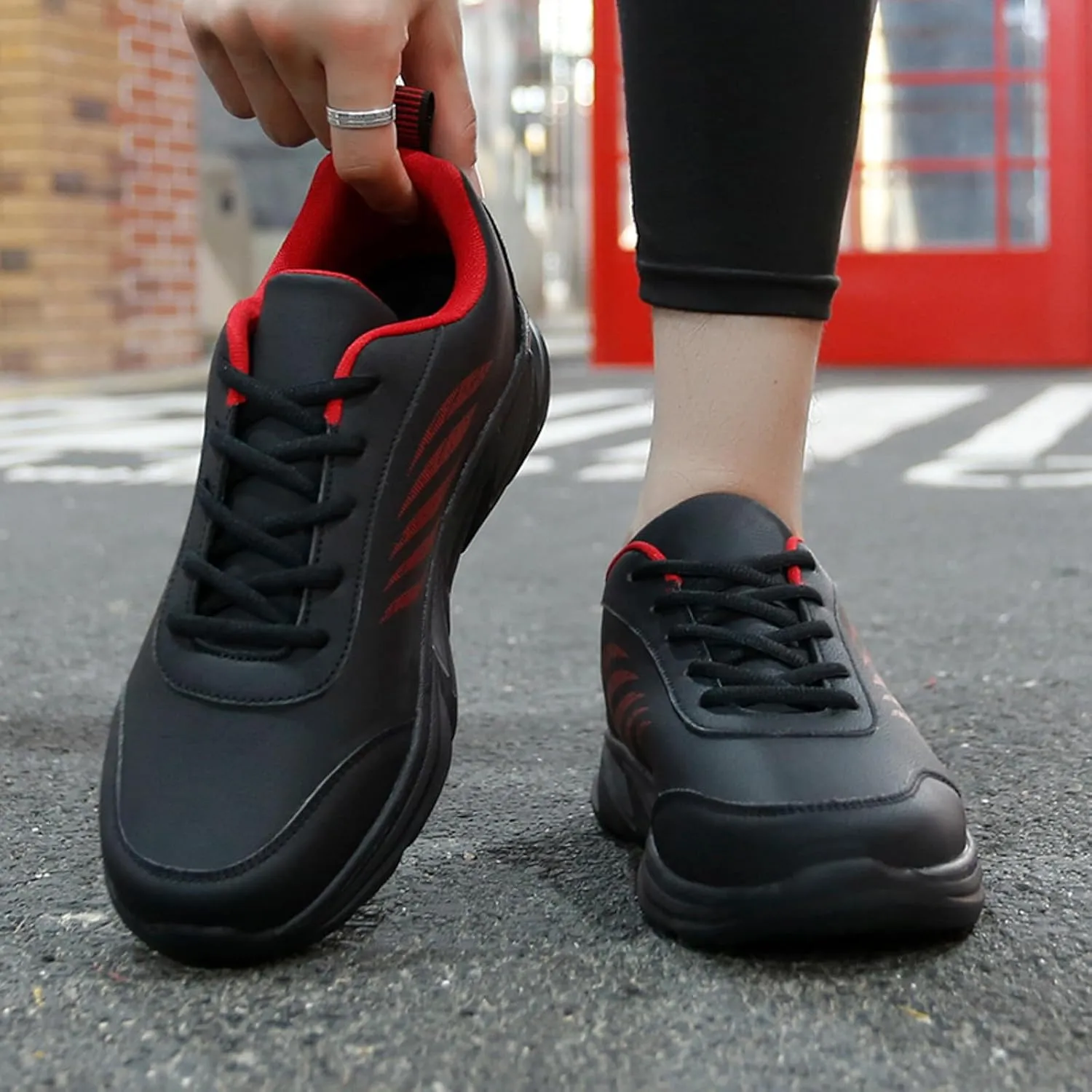 Workout Athletic Sport Shoes for Men Lace Up Lightweight Breathable Fashion Sneaker Wide Walking Shoes for Men