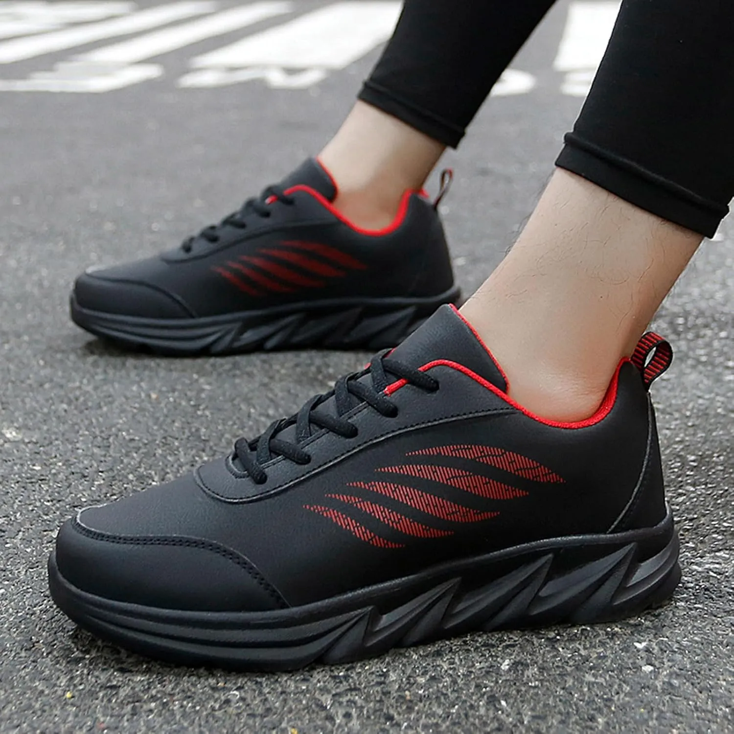 Workout Athletic Sport Shoes for Men Lace Up Lightweight Breathable Fashion Sneaker Wide Walking Shoes for Men
