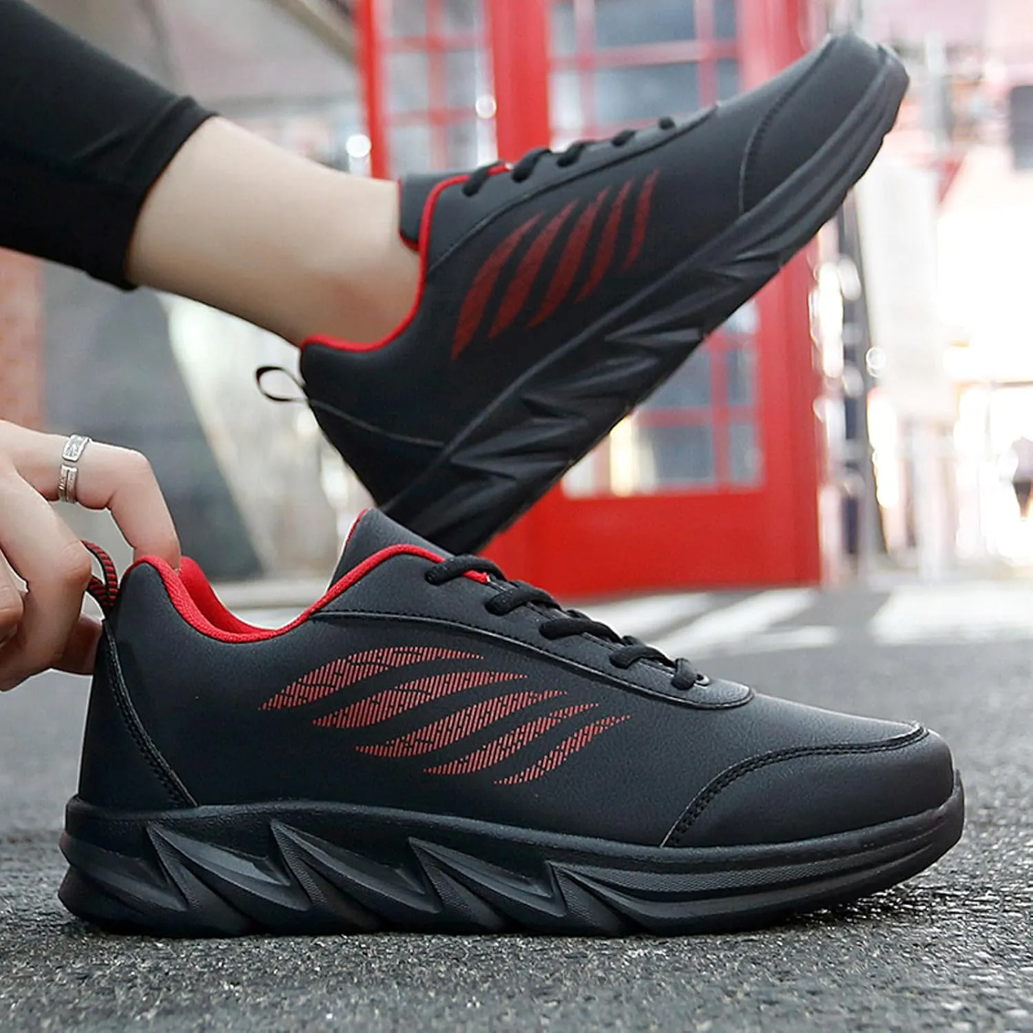Workout Athletic Sport Shoes for Men Lace Up Lightweight Breathable Fashion Sneaker Wide Walking Shoes for Men